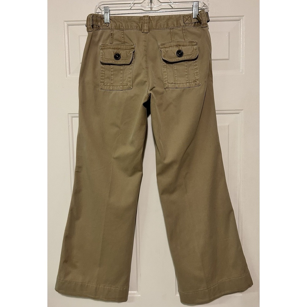 Vintage American Eagle Khaki Wide Leg Pants Womens 26 Low Rise Utility‎ Trousers - Picture 2 of 15